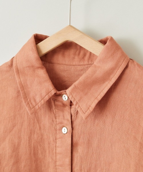 cepo（セポ）の「【ＬＩＮＥＮ１００】レギュラーオーバーシャツ（シャツ/ブラウス・レディース・ベージュ/オフホワイト/オレンジ・M）」の20枚目の写真