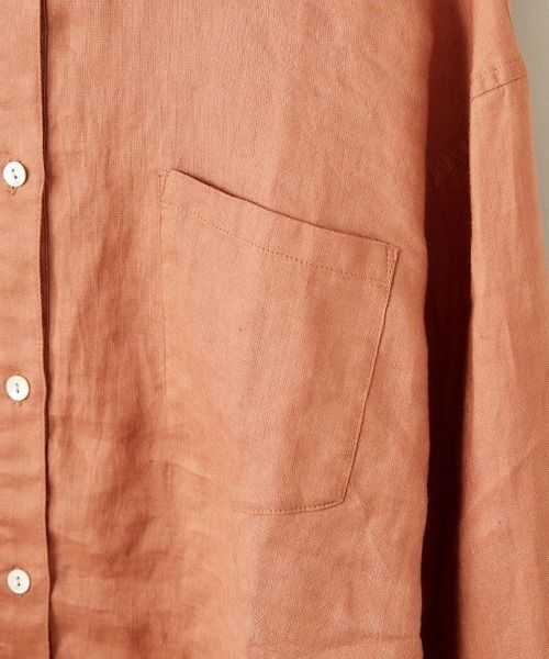 cepo（セポ）の「【ＬＩＮＥＮ１００】レギュラーオーバーシャツ（シャツ/ブラウス・レディース・ベージュ/オフホワイト/オレンジ・M）」の21枚目の写真