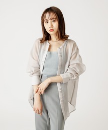 mystic | シアーノーカラーシャツ(シャツ/ブラウス)