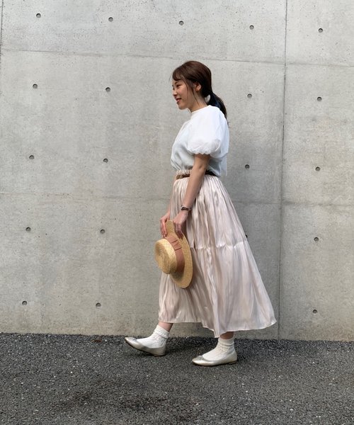 FUN.TRINITY(ファン トリニティー)の「2WAYシャイニースカート(スカート・レディース・アイボリー/ブラック/ミント/ピンク・M)」の13枚目の写真