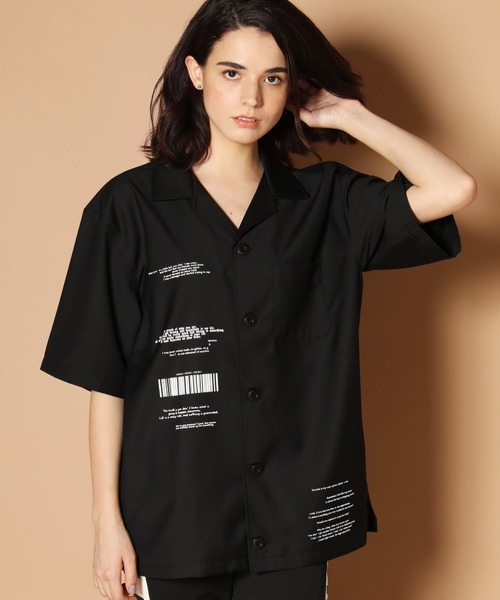 JACKROSE（ジャックローズ）の「FUCK刺繍CPO半袖シャツ（シャツ/ブラウス・メンズ・ホワイト/ブラック/ベージュ・M/L）」の2枚目の写真