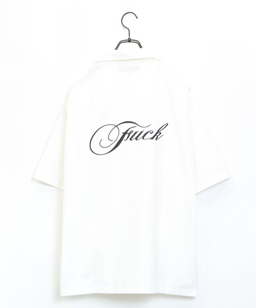 JACKROSE（ジャックローズ）の「FUCK刺繍CPO半袖シャツ（シャツ/ブラウス・メンズ・ホワイト/ブラック/ベージュ・M/L）」の8枚目の写真