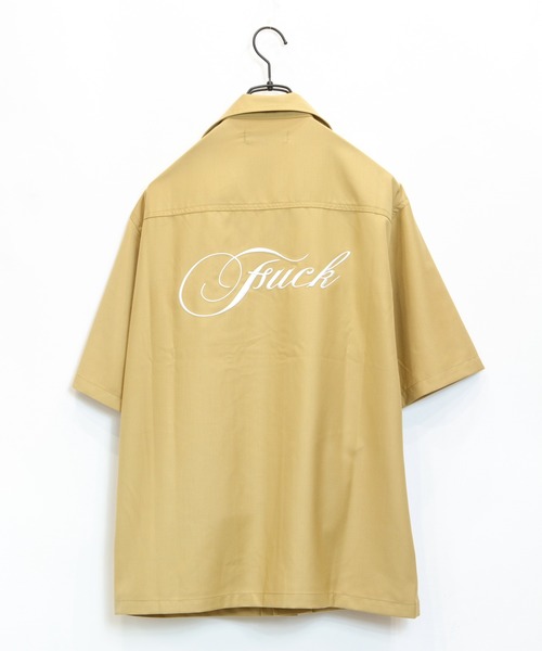 JACKROSE（ジャックローズ）の「FUCK刺繍CPO半袖シャツ（シャツ/ブラウス・メンズ・ホワイト/ブラック/ベージュ・M/L）」の7枚目の写真