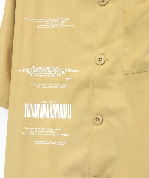 JACKROSE（ジャックローズ）の「FUCK刺繍CPO半袖シャツ（シャツ/ブラウス・メンズ・ホワイト/ブラック/ベージュ・M/L）」の4枚目の写真