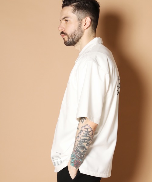 JACKROSE（ジャックローズ）の「FUCK刺繍CPO半袖シャツ（シャツ/ブラウス・メンズ・ホワイト/ブラック/ベージュ・M/L）」の16枚目の写真