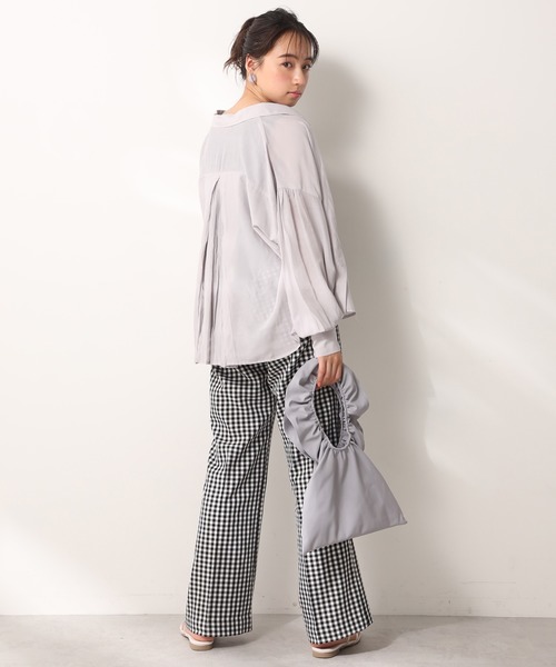 one after another NICE CLAUP(ワンアフターアナザーナイスクラップ)の「ギンガムチェックスラックス(スラックス・レディース・ブラック/ベージュ/ミント・SMALL/MEDIUM)」の7枚目の写真