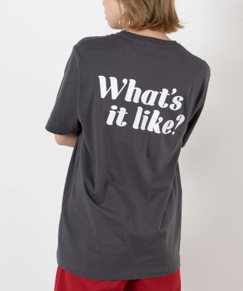 WEGO（ウィゴー）の「WEGO/バックプリントロゴTシャツ（Tシャツ/カットソー・レディース・ホワイト/スミクロ・SMALL/MEDIUM/LARGE）」の2枚目の写真