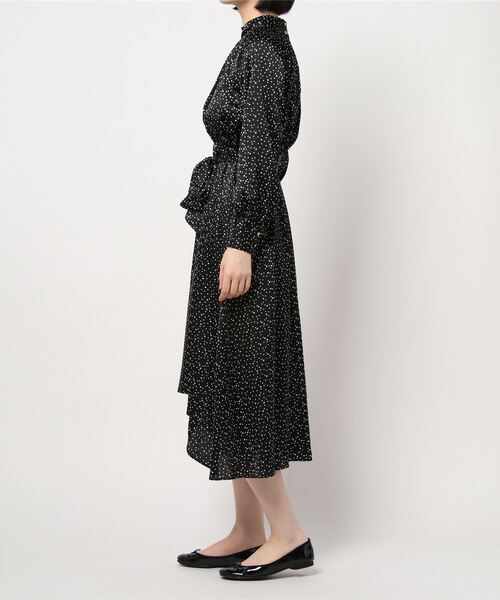 ROYAL PARTY（ロイヤルパーティー）の「ハイネックギャザーワンピース（ワンピース・レディース・ドット/グリーン/ピンク・FREE）」の5枚目の写真