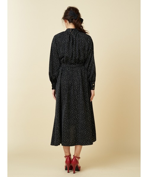 ROYAL PARTY（ロイヤルパーティー）の「ハイネックギャザーワンピース（ワンピース・レディース・ドット/グリーン/ピンク・FREE）」の9枚目の写真