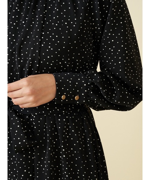 ROYAL PARTY（ロイヤルパーティー）の「ハイネックギャザーワンピース（ワンピース・レディース・ドット/グリーン/ピンク・FREE）」の15枚目の写真