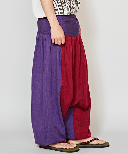 チャイハネ（チャイハネ）の「【チャイハネ】バイカラーサルエルパンツ（ユニセックス）（その他パンツ・レディース・ブラック/グレー/オフホワイト/パープル・FREE）」の21枚目の写真