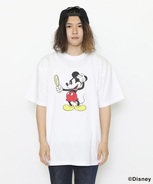 RUDIE'S(ルーディーズ)の「RUDIE'S x BYRD LOOK SLICK-T ルーディーズ x バード ルックスリック ティーシャツ <ミッキーマウス>(Tシャツ/カットソー・メンズ・ホワイト/ブラック・M/L/XL/XXL/S)」の1枚目の写真