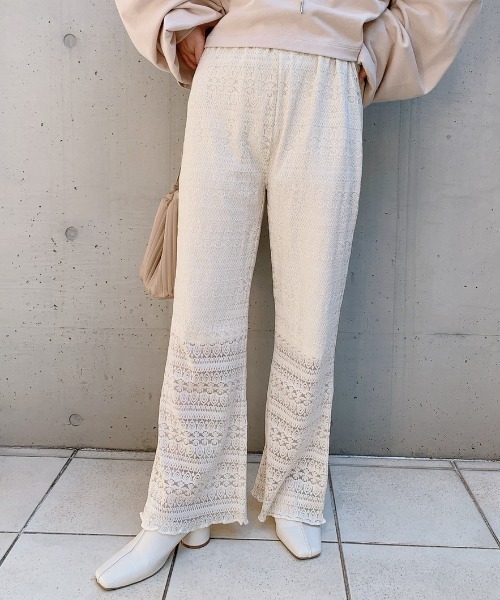 VANNIE U（ヴァニーユー）の「透かしレースパンツ（その他パンツ・レディース・アイボリー/ミント・FREE）」の16枚目の写真