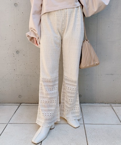 VANNIE U（ヴァニーユー）の「透かしレースパンツ（その他パンツ・レディース・アイボリー/ミント・FREE）」の11枚目の写真