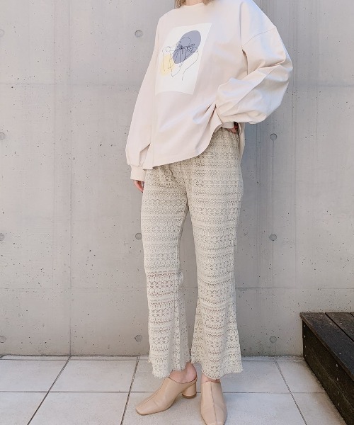 VANNIE U（ヴァニーユー）の「透かしレースパンツ（その他パンツ・レディース・アイボリー/ミント・FREE）」の8枚目の写真