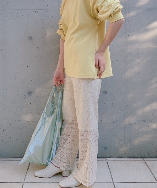 VANNIE U（ヴァニーユー）の「透かしレースパンツ（その他パンツ・レディース・アイボリー/ミント・FREE）」の20枚目の写真