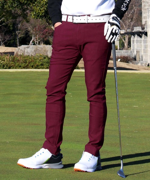 TopIsm（トップイズム）の「SUPERストレッチ ゴルフパンツ ゴルフウェア メンズ（ゴルフグッズ・メンズ・ブラック/ホワイト/ベージュ/ネイビー/グレー/オリーブ/ワイン/チャコールグレー/サックスブルー/ブルー/ブルーグリーン/ラベンダー/オレンジ/イエロー/ミント・M/L/XL/S/2XL/3XL）」の14枚目の写真