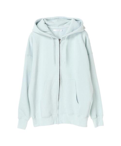 koe（コエ）の「TC裏起毛ジップパーカー21S（パーカー・レディース・カーキ/チャコールグレー/ピンク系その他2/ダークブルー/ライトグレー/ライトベージュ・L/XL/S/M）」の7枚目の写真