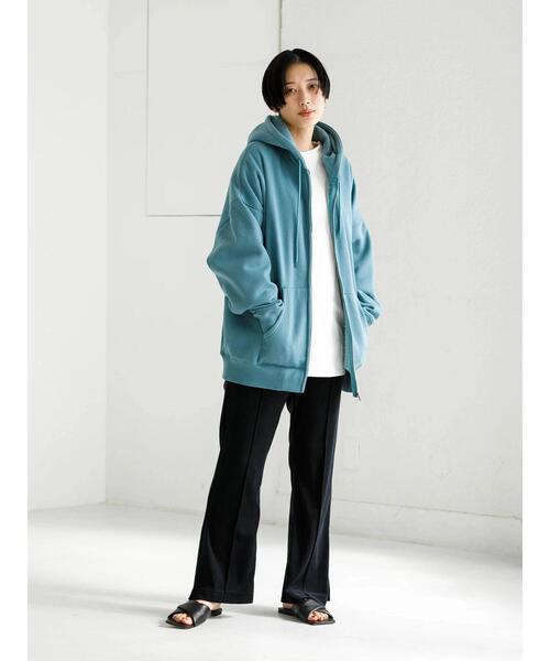 koe（コエ）の「TC裏起毛ジップパーカー21S（パーカー・レディース・カーキ/チャコールグレー/ピンク系その他2/ダークブルー/ライトグレー/ライトベージュ・L/XL/S/M）」の16枚目の写真