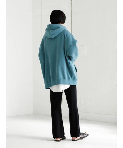 koe（コエ）の「TC裏起毛ジップパーカー21S（パーカー・レディース・カーキ/チャコールグレー/ピンク系その他2/ダークブルー/ライトグレー/ライトベージュ・L/XL/S/M）」の17枚目の写真