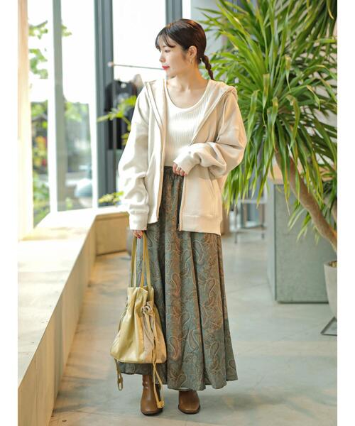 koe（コエ）の「TC裏起毛ジップパーカー21S（パーカー・レディース・カーキ/チャコールグレー/ピンク系その他2/ダークブルー/ライトグレー/ライトベージュ・L/XL/S/M）」の20枚目の写真