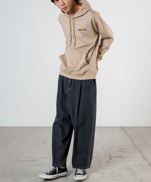 WEGO（ウィゴー）の「WEGO/ワンポイントハートビート刺繍プルパーカー（パーカー・メンズ・ホワイト/ブラック/ベージュ・SMALL/MEDIUM/LARGE）」の8枚目の写真