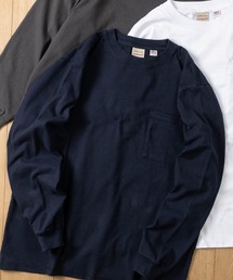 【h】〔Goodwear/グッドウェア〕USAコットン ヘビーウェイト ポケット付きベーシックTシャツ/無地/ロンT