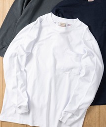 【h】〔Goodwear/グッドウェア〕USAコットン ヘビーウェイト ポケット付きベーシックTシャツ/無地/ロンT