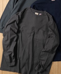 【h】〔Goodwear/グッドウェア〕USAコットン ヘビーウェイト ポケット付きベーシックTシャツ/無地/ロンT