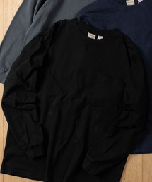 【h】〔Goodwear/グッドウェア〕USAコットン ヘビーウェイト ポケット付きベーシックTシャツ/無地/ロンT