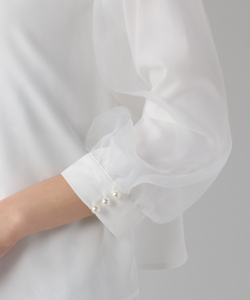 LODISPOTTO（ロディスポット）の「Airlyリバーシブルボウタイブラウス（シャツ/ブラウス・レディース・ブルー系その他/アイボリー・MEDIUM）」の4枚目の写真