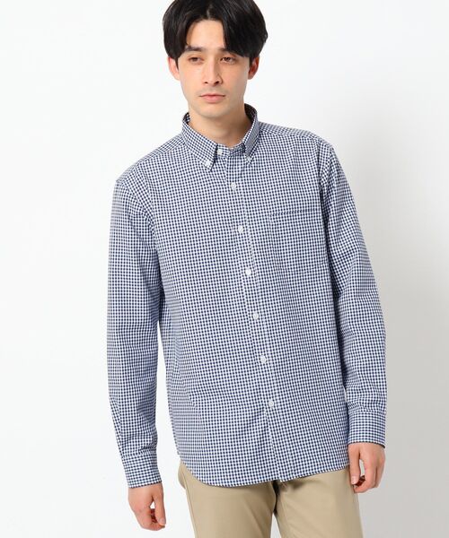 THE SHOP TK （ザ ショップ ティーケー ）の「◆調温機能　ポリオックスシャツ（シャツ/ブラウス・メンズ・オフホワイト/ブラック系1/ブルー/ネイビー系1・01/03/05/02/04）」の4枚目の写真