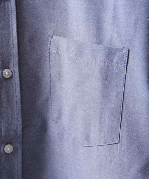 ZIP FIVE（ジップファイブ）の「【ZIP FIVE】高密度T/Cブロード長袖バンドカラーリラックスシャツ/無地/ストライプ/チェック（シャツ/ブラウス・メンズ・ネイビー系2/パープル/ブラック/オリーブ/ホワイト系/ネイビー系/ブラック系/ベージュ/チャコール/ブルー/ダークネイビー/ブルー系/ネイビー系1/オフホワイト・MEDIUM/LARGE/X-LARGE/SMALL）」の15枚目の写真