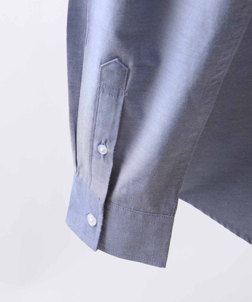 ZIP FIVE（ジップファイブ）の「【ZIP FIVE】高密度T/Cブロード長袖バンドカラーリラックスシャツ/無地/ストライプ/チェック（シャツ/ブラウス・メンズ・ネイビー系2/パープル/ブラック/オリーブ/ホワイト系/ネイビー系/ブラック系/ベージュ/チャコール/ブルー/ダークネイビー/ブルー系/ネイビー系1/オフホワイト・MEDIUM/LARGE/X-LARGE/SMALL）」の17枚目の写真