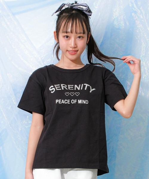 RiCO SUCRE(リコシュクレ)の「バッククロスTシャツ(Tシャツ/カットソー・キッズ・ラベンダー/ライトイエロー/ミント/オフホワイト/ブラック/ブラック系2/グリーン系/ホワイト系/ブラック系/パープル・140/160/130/150/165)」の5枚目の写真