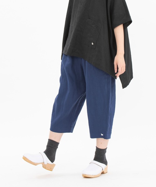 chanvre nop de nod（シャンブルノップドゥノッド）の「chanvre7分丈Pommeパンツ（その他パンツ・レディース・ブラック/ブルー/ダークブルー/キナリ・9）」の4枚目の写真