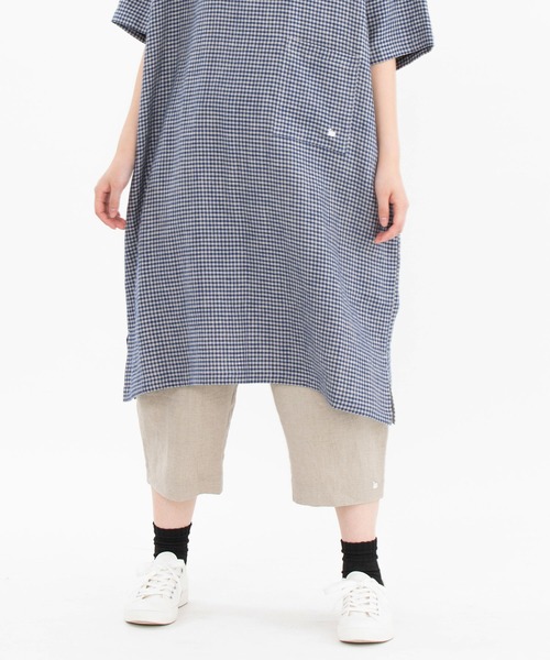 chanvre nop de nod（シャンブルノップドゥノッド）の「chanvre7分丈Pommeパンツ（その他パンツ・レディース・ブラック/ブルー/ダークブルー/キナリ・9）」の2枚目の写真