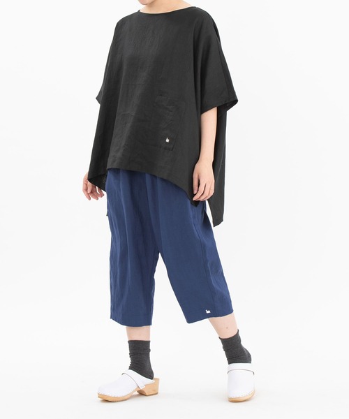 chanvre nop de nod（シャンブルノップドゥノッド）の「chanvre7分丈Pommeパンツ（その他パンツ・レディース・ブラック/ブルー/ダークブルー/キナリ・9）」の21枚目の写真