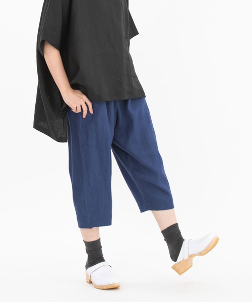chanvre nop de nod（シャンブルノップドゥノッド）の「chanvre7分丈Pommeパンツ（その他パンツ・レディース・ブラック/ブルー/ダークブルー/キナリ・9）」の18枚目の写真