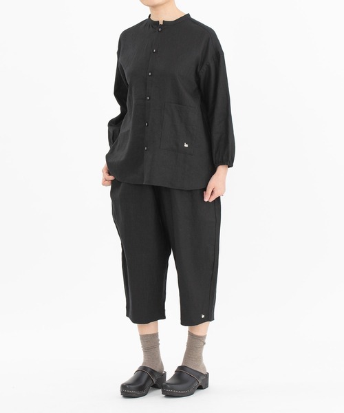 chanvre nop de nod（シャンブルノップドゥノッド）の「chanvre7分丈Pommeパンツ（その他パンツ・レディース・ブラック/ブルー/ダークブルー/キナリ・9）」の6枚目の写真