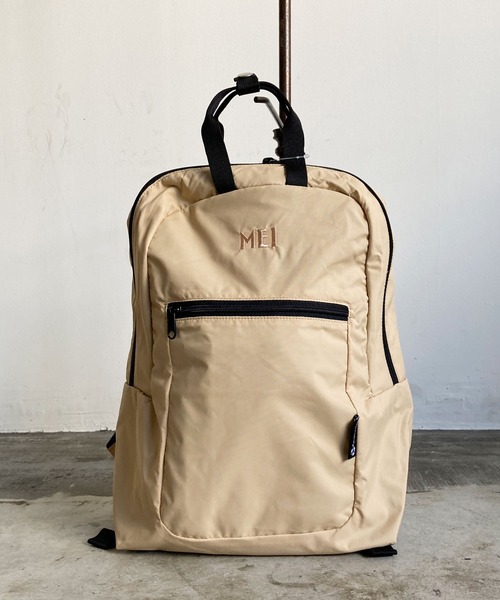 MEI（メイ）の「ST:MEI Trapezium Back Pack ノートパソコン対応　トラぺジウム バックパック（バックパック/リュック・レディース・ブラック/ベージュ/グリーン・FREE）」の15枚目の写真