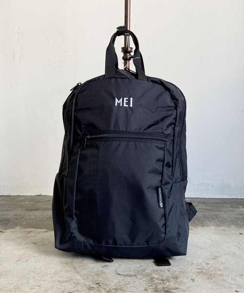 MEI（メイ）の「ST:MEI Trapezium Back Pack ノートパソコン対応　トラぺジウム バックパック（バックパック/リュック・レディース・ブラック/ベージュ/グリーン・FREE）」の7枚目の写真