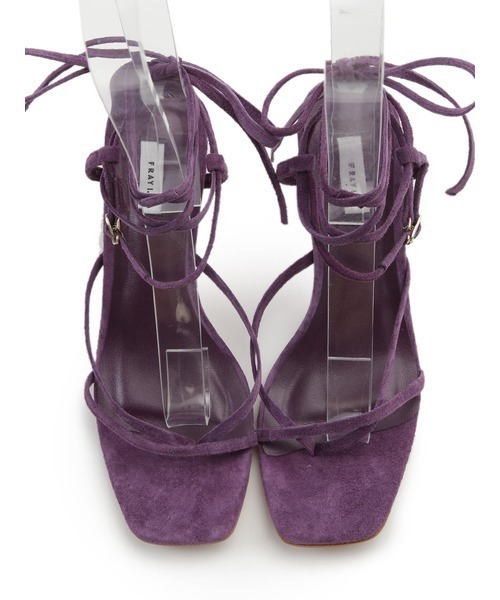 FRAY I.D(フレイアイディー)の「トングレースアップサンダル(サンダル・レディース・パープル/ホワイト・36/38/37)」の6枚目の写真