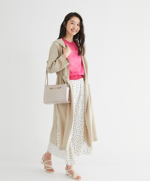 Rewde（ルゥデ）の「フーディロングコート（1R24-8217105）（その他アウター・レディース・ベージュ/グレー/ミント・M）」の17枚目の写真