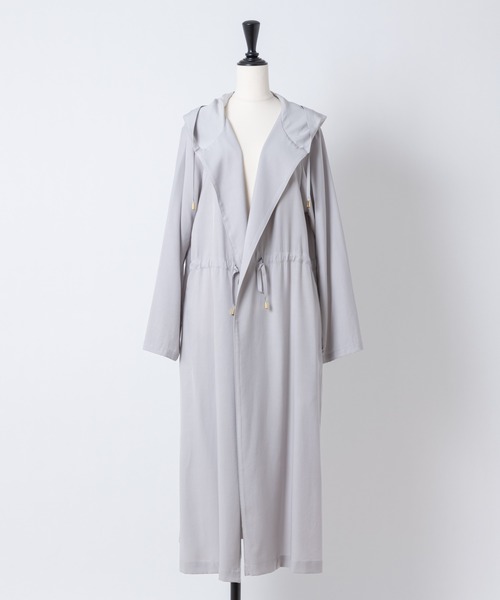 Rewde（ルゥデ）の「フーディロングコート（1R24-8217105）（その他アウター・レディース・ベージュ/グレー/ミント・M）」の18枚目の写真