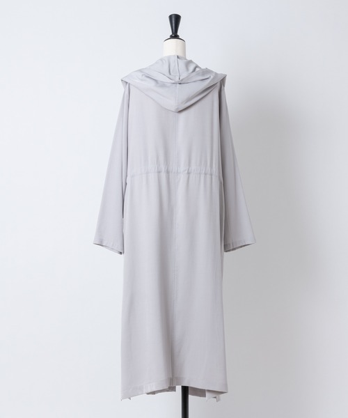 Rewde（ルゥデ）の「フーディロングコート（1R24-8217105）（その他アウター・レディース・ベージュ/グレー/ミント・M）」の5枚目の写真