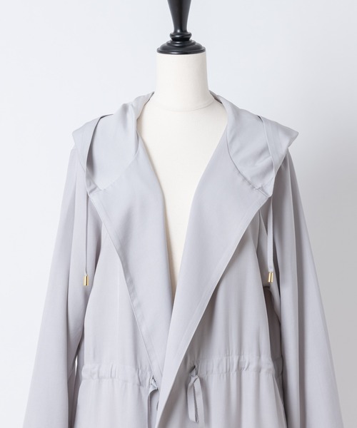 Rewde（ルゥデ）の「フーディロングコート（1R24-8217105）（その他アウター・レディース・ベージュ/グレー/ミント・M）」の12枚目の写真