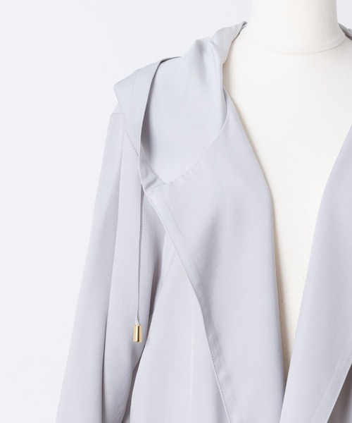 Rewde（ルゥデ）の「フーディロングコート（1R24-8217105）（その他アウター・レディース・ベージュ/グレー/ミント・M）」の22枚目の写真