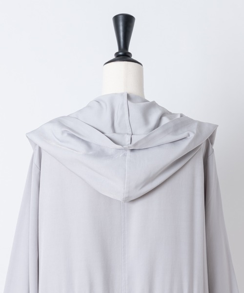 Rewde（ルゥデ）の「フーディロングコート（1R24-8217105）（その他アウター・レディース・ベージュ/グレー/ミント・M）」の19枚目の写真