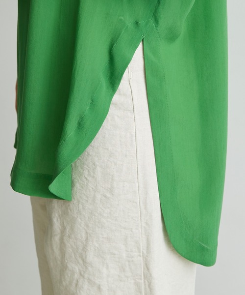 nitca（ニトカ）の「◇キュプラパウダーデシン スキッパーセーラーブラウス（シャツ/ブラウス・レディース・グリーン/ブラック・FREE）」の12枚目の写真